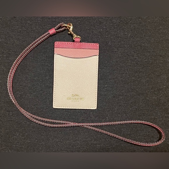 Coach Pink & Cream ID Card Holder - Picture 2 of 3